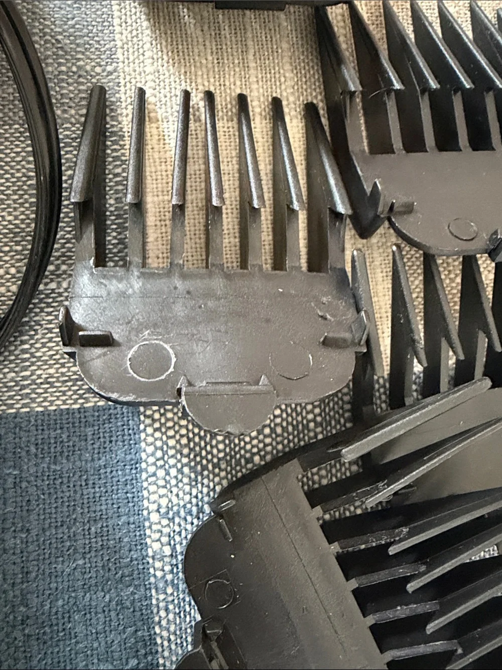 Black & Gray Corded Hair Clippers with Guide Combs